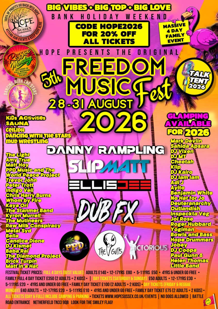 HOPE Freedom Festival 2026 flyer.